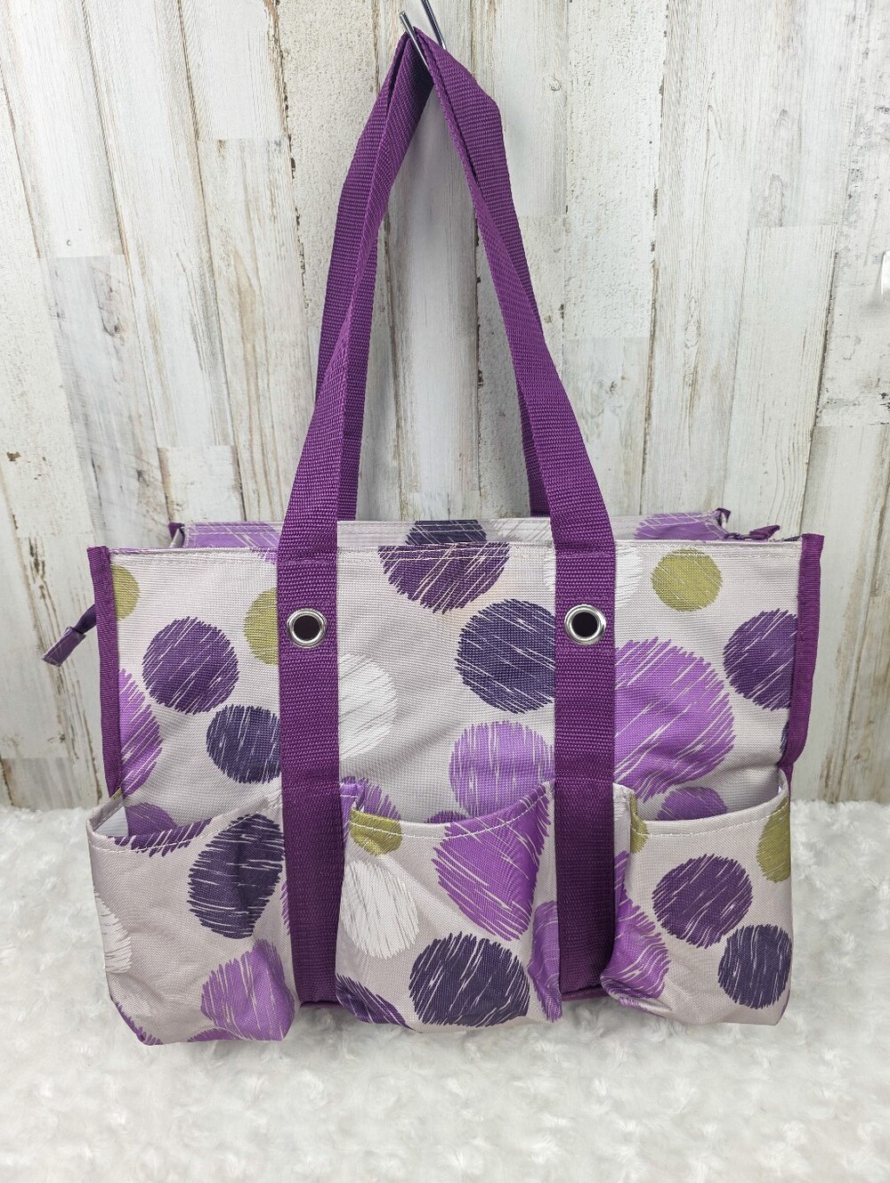 Thirty-One All Day Organizing Tote In Sketchy Dot Pattern